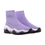 Paarse Logo Sokken Lichtgewicht Textiel Love Moschino , Purple , Dames