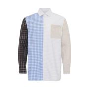 Patchwork Katoenen Overhemd Klassieke Kraag JW Anderson , Multicolor ,...