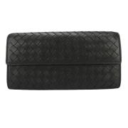 Pre-owned Leather wallets Bottega Veneta Vintage , Black , Dames