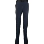 Marineblauwe Wollen Broek Canali , Blue , Heren