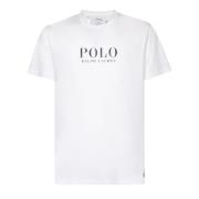 Witte Katoenen T-shirt met Logo Polo Ralph Lauren , White , Heren