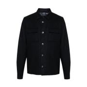 Navy Blauwe Klassieke Jas Herno , Blue , Heren