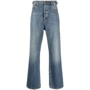 Straight-Leg Katoenen Jeans Haikure , Blue , Heren