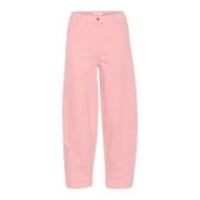 Relaxed Fit Lichtroze Barrel Jeans InWear , Pink , Dames