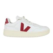 Geperforeerde Leren Sneakers Wit Veja , White , Dames