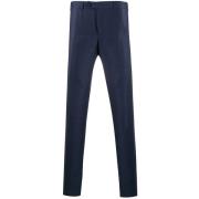 Marineblauwe wollen broek Canali , Blue , Heren