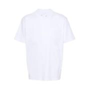 Witte Katoenen Crew Neck T-shirt Sacai , White , Heren