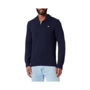 Casual Cotton Halfzip Pullover Gant , Blue , Heren