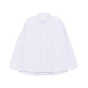 Lila Knoop-Down Shirt Lange Mouwen Studio Nicholson , White , Heren