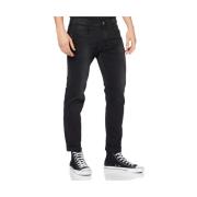 Straight Leg Denim Jeans Replay , Black , Heren