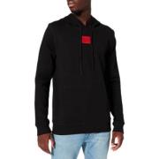 Rode Logo Hoodie Sweatshirt Hugo Boss , Black , Heren