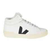 Minotaur Chroomvrij Wit/Zwart Leren Sneakers Veja , White , Heren