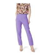 Polyester Blend Dames Cigarette Pants Collectie Only , Purple , Dames