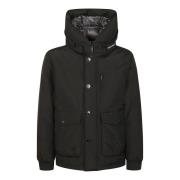 Waterdichte Katoenen Bomberjack Zwart Woolrich , Black , Heren