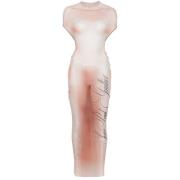 Blush Pink Logo Print Jurk Jean Paul Gaultier , Pink , Dames