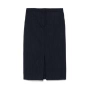 Midnight Blue Pinstripe Rok Calvin Klein , Blue , Dames