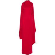 Rode Halternek Jurk met Sjaal Detail Solace London , Red , Dames