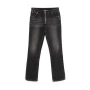 Zwarte Denim Jeans met Geborduurd Logo Cole Buxton , Black , Heren