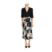 Zwart tweedelig midi-jurk Liu Jo , Black , Dames