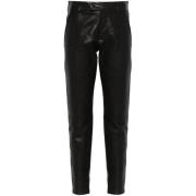 Zwarte Lamsskin Skinny Broek Ann Demeulemeester , Black , Dames