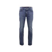 Straight Leg Denim Jeans Alberto , Blue , Heren