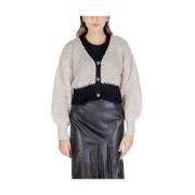 Polyester Gebreide Vest Herfst/Winter Collectie Only , Gray , Dames