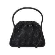 Zwarte Kristalversierde Trekkoordtas Alexander Wang , Black , Dames