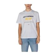 Katoenen Heren T-shirt Herfst/Winter Collectie GAS , White , Heren