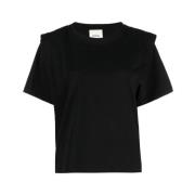 Zwart Katoen Ronde Hals T-shirt Isabel Marant , Black , Dames