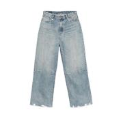 Lichtblauwe Klassieke Vijf Zakken Jeans R13 , Blue , Heren