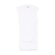 Witte Knoopdetails Asymmetrische Hals Jurk Isabel Marant , White , Dam...