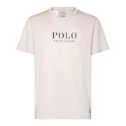 Grijze Katoenen T-shirt met Logo Polo Ralph Lauren , Pink , Heren