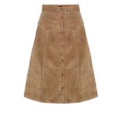 Rock Midi Rok Belstaff , Beige , Dames