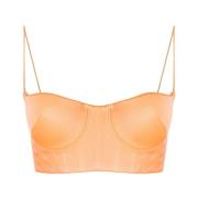 Koraalroze Crop Bustier Top Alex Perry , Pink , Dames