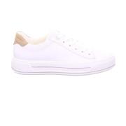 Lage Witte Sneaker Leren Rubberen Zool Vetersluiting ara , White , Dam...