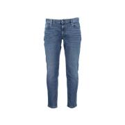 Slim Dual FX Denim Jeans Alberto , Blue , Heren