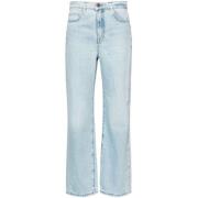 Regeneratieve Katoen Denim Jeans Frame , Blue , Dames