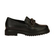 Stijlvolle zwarte leren loafers met uitneembaar voetbed Gabor , Black ...