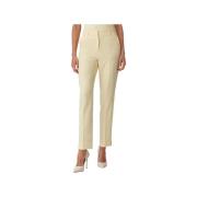 Slim Ankle Chino Broek Comma , Beige , Dames