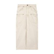 Ecru Denim Rok met Zakken Isabel Marant , Beige , Dames