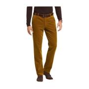 Zachte en Comfortabele Cord Broek in Camel Meyer , Brown , Heren