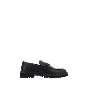 Leren Loafers met VLogo Plaque Valentino Garavani , Black , Heren