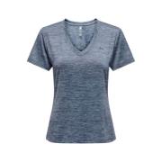 Blauwe Tops & T-Shirts van gerecycled polyester Only , Blue , Dames