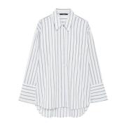 Zaula Mindful Oversized Gestreepte Shirt someday. , White , Dames