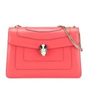 Pre-owned Leather shoulder-bags Bvlgari Vintage , Pink , Dames