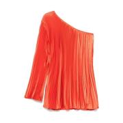 Wortel Oranje Asymmetrische Hals Jurk L'idée , Orange , Dames