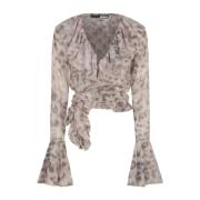 Frill Wrap Top Rotate Birger Christensen , Pink , Dames