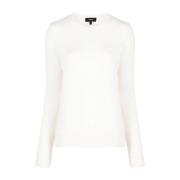 Round-neck Knitwear Theory , White , Dames