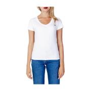 Wit Katoenen Dames T-shirt Calvin Klein Jeans , White , Dames