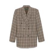 Beige Double-Breasted Jas met Zakken A.p.c. , Beige , Dames